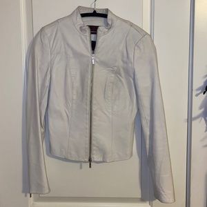 Danier White Leather Jacket - Women’s S